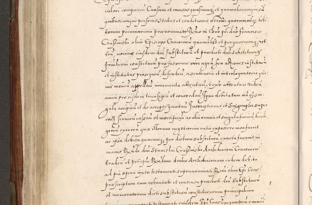 Zdjęcie nr 301 dla obiektu archiwalnego: Acta actorum, constitutionum, obligationum, resignationum, quietationum tempore R. D. Petr Myszkowski, episcopi Cracoviensis, qui post mortem R. D. Francisci Krasiński, episcopi Cracoviensis solius Dei optimi maximi benignitate, Serenissimi Stephani regis Poloniase favore et clementia ex Plocensi ad Cracoviensem auctoritate Ssmi Gregorii XIII successit ab anno 1577 mense Novembri ad annum 1591 mensem Aprilem successive acticatorum.