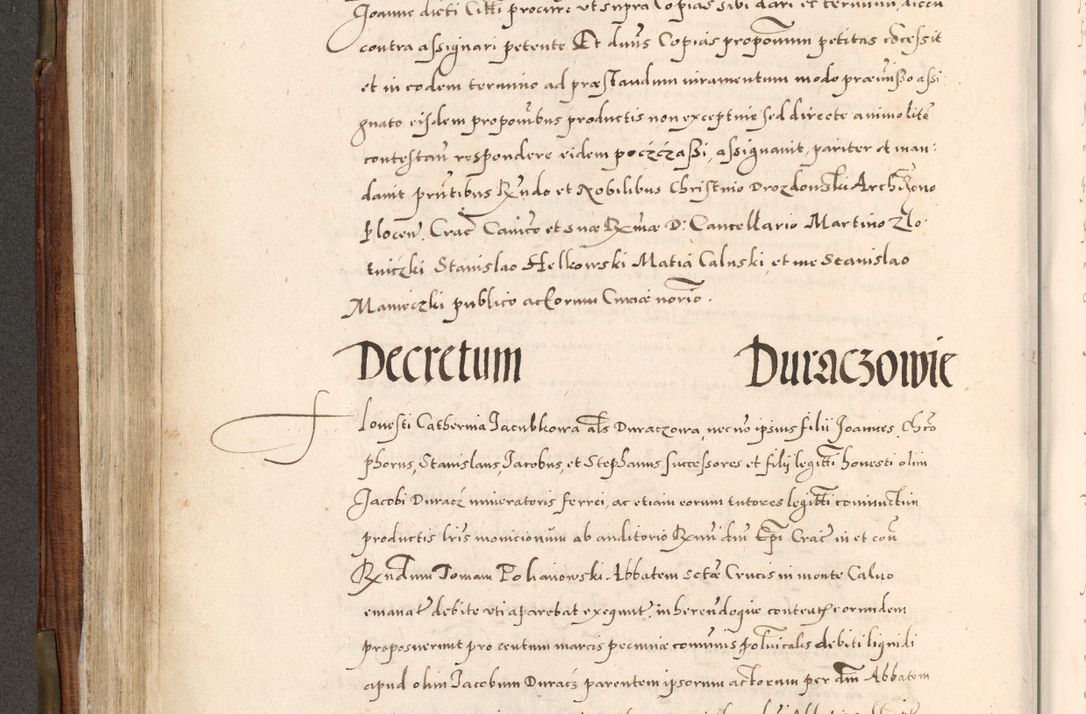 Zdjęcie nr 295 dla obiektu archiwalnego: Acta actorum, constitutionum, obligationum, resignationum, quietationum tempore R. D. Petr Myszkowski, episcopi Cracoviensis, qui post mortem R. D. Francisci Krasiński, episcopi Cracoviensis solius Dei optimi maximi benignitate, Serenissimi Stephani regis Poloniase favore et clementia ex Plocensi ad Cracoviensem auctoritate Ssmi Gregorii XIII successit ab anno 1577 mense Novembri ad annum 1591 mensem Aprilem successive acticatorum.