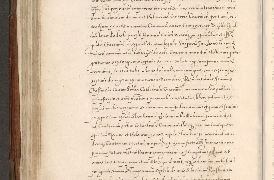 Zdjęcie nr 297 dla obiektu archiwalnego: Acta actorum, constitutionum, obligationum, resignationum, quietationum tempore R. D. Petr Myszkowski, episcopi Cracoviensis, qui post mortem R. D. Francisci Krasiński, episcopi Cracoviensis solius Dei optimi maximi benignitate, Serenissimi Stephani regis Poloniase favore et clementia ex Plocensi ad Cracoviensem auctoritate Ssmi Gregorii XIII successit ab anno 1577 mense Novembri ad annum 1591 mensem Aprilem successive acticatorum.