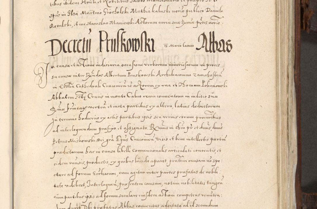 Zdjęcie nr 292 dla obiektu archiwalnego: Acta actorum, constitutionum, obligationum, resignationum, quietationum tempore R. D. Petr Myszkowski, episcopi Cracoviensis, qui post mortem R. D. Francisci Krasiński, episcopi Cracoviensis solius Dei optimi maximi benignitate, Serenissimi Stephani regis Poloniase favore et clementia ex Plocensi ad Cracoviensem auctoritate Ssmi Gregorii XIII successit ab anno 1577 mense Novembri ad annum 1591 mensem Aprilem successive acticatorum.
