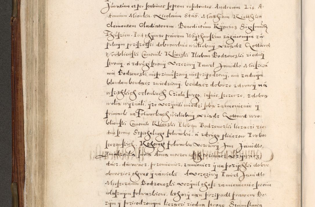 Zdjęcie nr 289 dla obiektu archiwalnego: Acta actorum, constitutionum, obligationum, resignationum, quietationum tempore R. D. Petr Myszkowski, episcopi Cracoviensis, qui post mortem R. D. Francisci Krasiński, episcopi Cracoviensis solius Dei optimi maximi benignitate, Serenissimi Stephani regis Poloniase favore et clementia ex Plocensi ad Cracoviensem auctoritate Ssmi Gregorii XIII successit ab anno 1577 mense Novembri ad annum 1591 mensem Aprilem successive acticatorum.