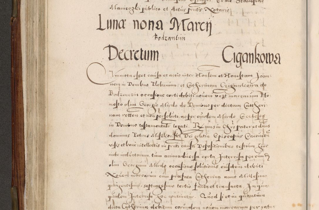 Zdjęcie nr 281 dla obiektu archiwalnego: Acta actorum, constitutionum, obligationum, resignationum, quietationum tempore R. D. Petr Myszkowski, episcopi Cracoviensis, qui post mortem R. D. Francisci Krasiński, episcopi Cracoviensis solius Dei optimi maximi benignitate, Serenissimi Stephani regis Poloniase favore et clementia ex Plocensi ad Cracoviensem auctoritate Ssmi Gregorii XIII successit ab anno 1577 mense Novembri ad annum 1591 mensem Aprilem successive acticatorum.