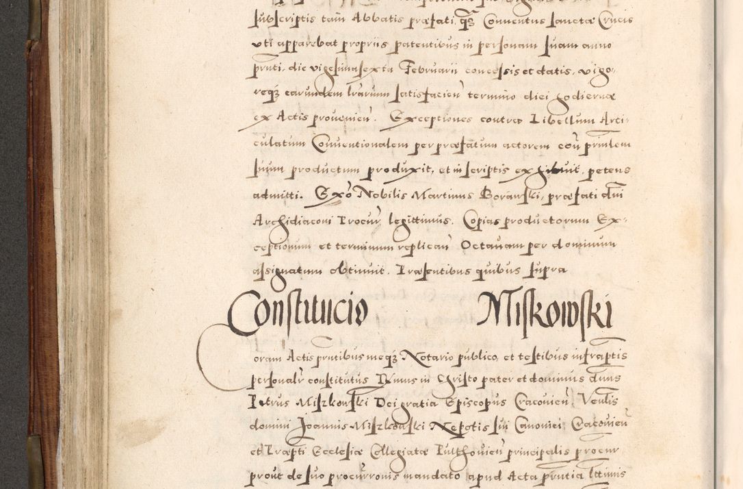 Zdjęcie nr 279 dla obiektu archiwalnego: Acta actorum, constitutionum, obligationum, resignationum, quietationum tempore R. D. Petr Myszkowski, episcopi Cracoviensis, qui post mortem R. D. Francisci Krasiński, episcopi Cracoviensis solius Dei optimi maximi benignitate, Serenissimi Stephani regis Poloniase favore et clementia ex Plocensi ad Cracoviensem auctoritate Ssmi Gregorii XIII successit ab anno 1577 mense Novembri ad annum 1591 mensem Aprilem successive acticatorum.
