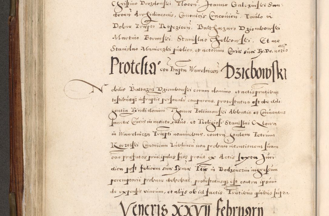 Zdjęcie nr 273 dla obiektu archiwalnego: Acta actorum, constitutionum, obligationum, resignationum, quietationum tempore R. D. Petr Myszkowski, episcopi Cracoviensis, qui post mortem R. D. Francisci Krasiński, episcopi Cracoviensis solius Dei optimi maximi benignitate, Serenissimi Stephani regis Poloniase favore et clementia ex Plocensi ad Cracoviensem auctoritate Ssmi Gregorii XIII successit ab anno 1577 mense Novembri ad annum 1591 mensem Aprilem successive acticatorum.