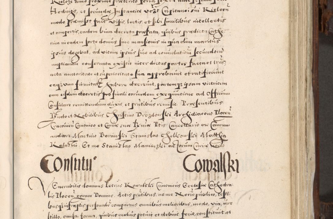 Zdjęcie nr 262 dla obiektu archiwalnego: Acta actorum, constitutionum, obligationum, resignationum, quietationum tempore R. D. Petr Myszkowski, episcopi Cracoviensis, qui post mortem R. D. Francisci Krasiński, episcopi Cracoviensis solius Dei optimi maximi benignitate, Serenissimi Stephani regis Poloniase favore et clementia ex Plocensi ad Cracoviensem auctoritate Ssmi Gregorii XIII successit ab anno 1577 mense Novembri ad annum 1591 mensem Aprilem successive acticatorum.