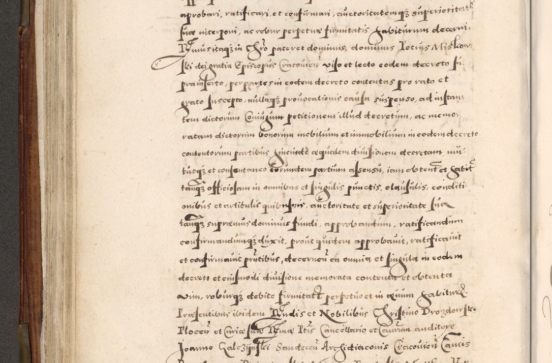 Zdjęcie nr 261 dla obiektu archiwalnego: Acta actorum, constitutionum, obligationum, resignationum, quietationum tempore R. D. Petr Myszkowski, episcopi Cracoviensis, qui post mortem R. D. Francisci Krasiński, episcopi Cracoviensis solius Dei optimi maximi benignitate, Serenissimi Stephani regis Poloniase favore et clementia ex Plocensi ad Cracoviensem auctoritate Ssmi Gregorii XIII successit ab anno 1577 mense Novembri ad annum 1591 mensem Aprilem successive acticatorum.