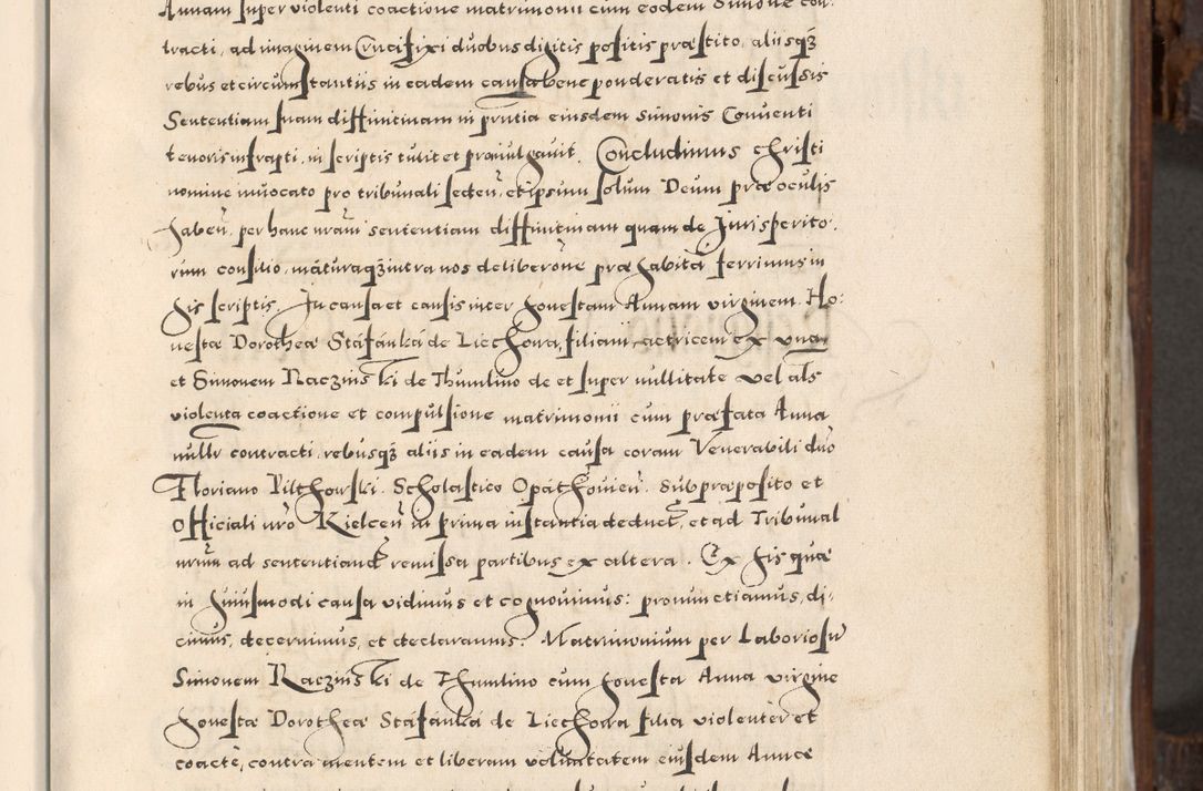 Zdjęcie nr 256 dla obiektu archiwalnego: Acta actorum, constitutionum, obligationum, resignationum, quietationum tempore R. D. Petr Myszkowski, episcopi Cracoviensis, qui post mortem R. D. Francisci Krasiński, episcopi Cracoviensis solius Dei optimi maximi benignitate, Serenissimi Stephani regis Poloniase favore et clementia ex Plocensi ad Cracoviensem auctoritate Ssmi Gregorii XIII successit ab anno 1577 mense Novembri ad annum 1591 mensem Aprilem successive acticatorum.
