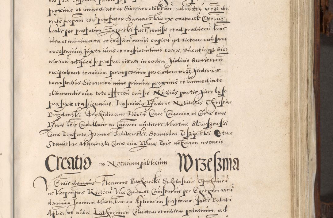 Zdjęcie nr 254 dla obiektu archiwalnego: Acta actorum, constitutionum, obligationum, resignationum, quietationum tempore R. D. Petr Myszkowski, episcopi Cracoviensis, qui post mortem R. D. Francisci Krasiński, episcopi Cracoviensis solius Dei optimi maximi benignitate, Serenissimi Stephani regis Poloniase favore et clementia ex Plocensi ad Cracoviensem auctoritate Ssmi Gregorii XIII successit ab anno 1577 mense Novembri ad annum 1591 mensem Aprilem successive acticatorum.