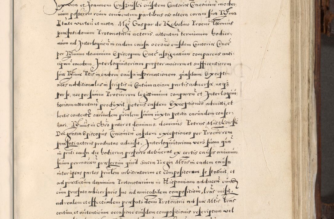 Zdjęcie nr 246 dla obiektu archiwalnego: Acta actorum, constitutionum, obligationum, resignationum, quietationum tempore R. D. Petr Myszkowski, episcopi Cracoviensis, qui post mortem R. D. Francisci Krasiński, episcopi Cracoviensis solius Dei optimi maximi benignitate, Serenissimi Stephani regis Poloniase favore et clementia ex Plocensi ad Cracoviensem auctoritate Ssmi Gregorii XIII successit ab anno 1577 mense Novembri ad annum 1591 mensem Aprilem successive acticatorum.
