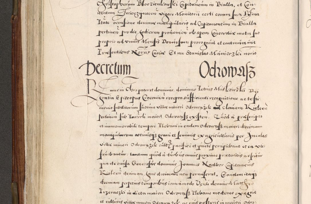 Zdjęcie nr 247 dla obiektu archiwalnego: Acta actorum, constitutionum, obligationum, resignationum, quietationum tempore R. D. Petr Myszkowski, episcopi Cracoviensis, qui post mortem R. D. Francisci Krasiński, episcopi Cracoviensis solius Dei optimi maximi benignitate, Serenissimi Stephani regis Poloniase favore et clementia ex Plocensi ad Cracoviensem auctoritate Ssmi Gregorii XIII successit ab anno 1577 mense Novembri ad annum 1591 mensem Aprilem successive acticatorum.