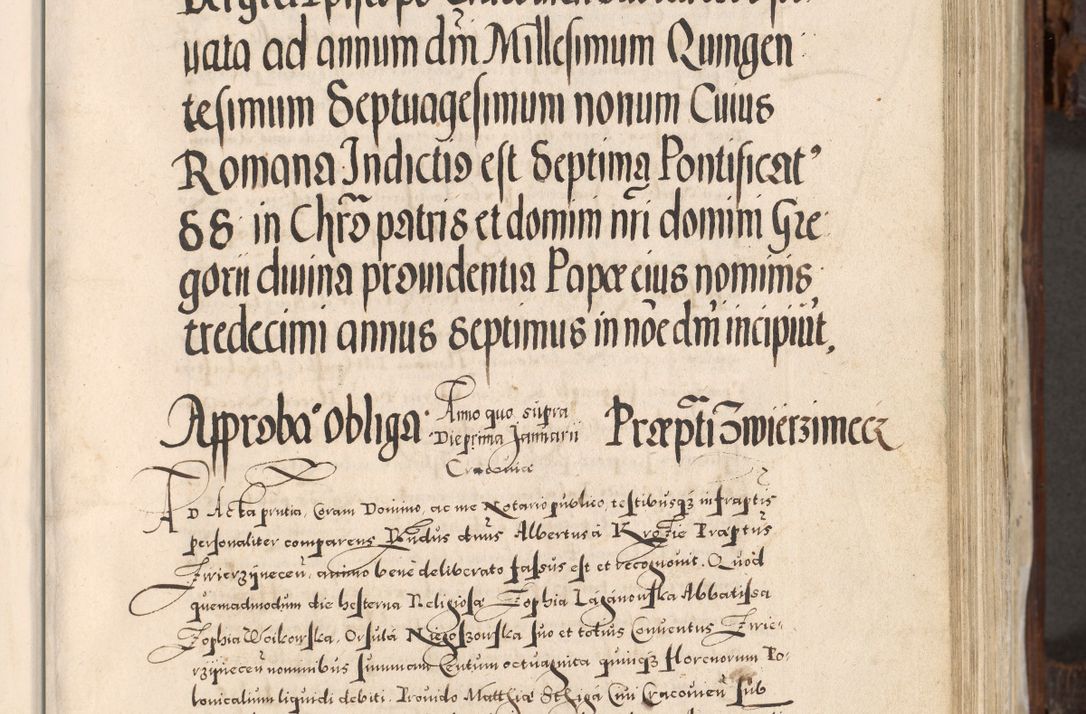 Zdjęcie nr 244 dla obiektu archiwalnego: Acta actorum, constitutionum, obligationum, resignationum, quietationum tempore R. D. Petr Myszkowski, episcopi Cracoviensis, qui post mortem R. D. Francisci Krasiński, episcopi Cracoviensis solius Dei optimi maximi benignitate, Serenissimi Stephani regis Poloniase favore et clementia ex Plocensi ad Cracoviensem auctoritate Ssmi Gregorii XIII successit ab anno 1577 mense Novembri ad annum 1591 mensem Aprilem successive acticatorum.