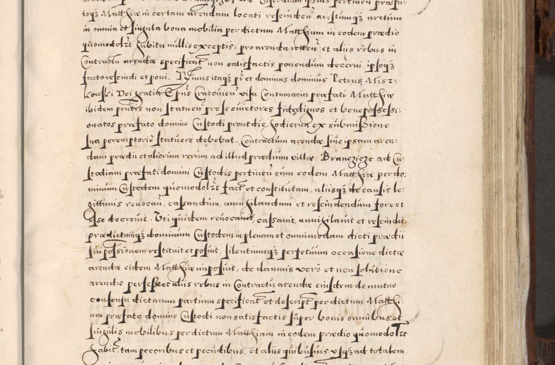Zdjęcie nr 234 dla obiektu archiwalnego: Acta actorum, constitutionum, obligationum, resignationum, quietationum tempore R. D. Petr Myszkowski, episcopi Cracoviensis, qui post mortem R. D. Francisci Krasiński, episcopi Cracoviensis solius Dei optimi maximi benignitate, Serenissimi Stephani regis Poloniase favore et clementia ex Plocensi ad Cracoviensem auctoritate Ssmi Gregorii XIII successit ab anno 1577 mense Novembri ad annum 1591 mensem Aprilem successive acticatorum.