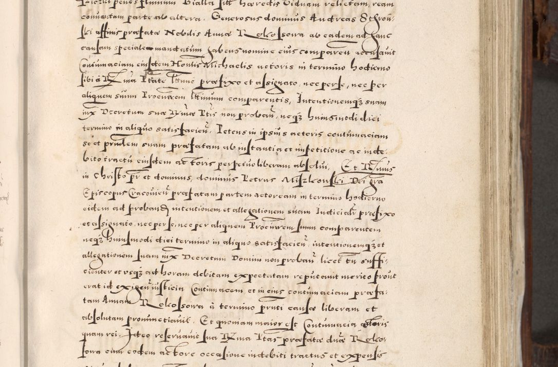 Zdjęcie nr 214 dla obiektu archiwalnego: Acta actorum, constitutionum, obligationum, resignationum, quietationum tempore R. D. Petr Myszkowski, episcopi Cracoviensis, qui post mortem R. D. Francisci Krasiński, episcopi Cracoviensis solius Dei optimi maximi benignitate, Serenissimi Stephani regis Poloniase favore et clementia ex Plocensi ad Cracoviensem auctoritate Ssmi Gregorii XIII successit ab anno 1577 mense Novembri ad annum 1591 mensem Aprilem successive acticatorum.