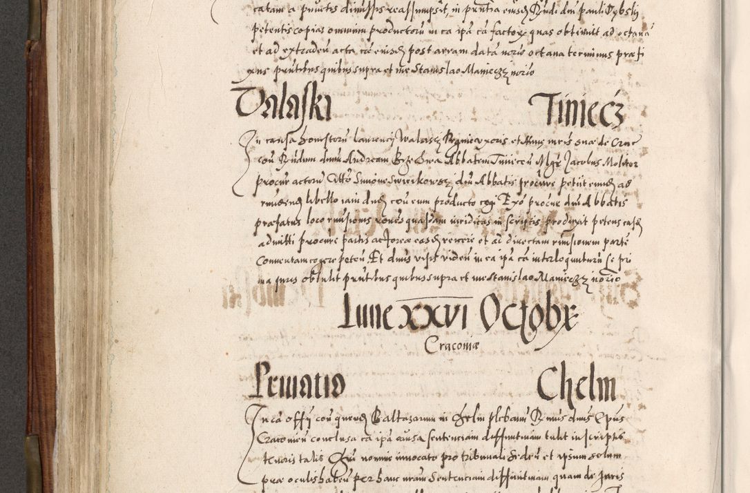 Zdjęcie nr 391 dla obiektu archiwalnego: Acta actorum, constitutionum, obligationum, resignationum, quietationum tempore R. D. Petr Myszkowski, episcopi Cracoviensis, qui post mortem R. D. Francisci Krasiński, episcopi Cracoviensis solius Dei optimi maximi benignitate, Serenissimi Stephani regis Poloniase favore et clementia ex Plocensi ad Cracoviensem auctoritate Ssmi Gregorii XIII successit ab anno 1577 mense Novembri ad annum 1591 mensem Aprilem successive acticatorum.