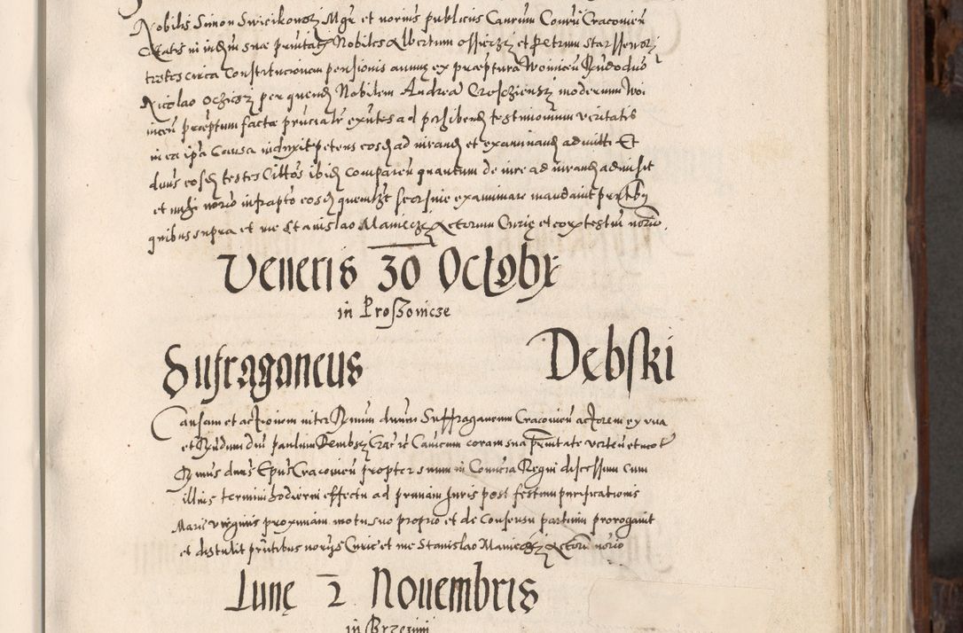 Zdjęcie nr 394 dla obiektu archiwalnego: Acta actorum, constitutionum, obligationum, resignationum, quietationum tempore R. D. Petr Myszkowski, episcopi Cracoviensis, qui post mortem R. D. Francisci Krasiński, episcopi Cracoviensis solius Dei optimi maximi benignitate, Serenissimi Stephani regis Poloniase favore et clementia ex Plocensi ad Cracoviensem auctoritate Ssmi Gregorii XIII successit ab anno 1577 mense Novembri ad annum 1591 mensem Aprilem successive acticatorum.