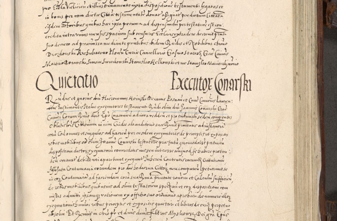 Zdjęcie nr 588 dla obiektu archiwalnego: Acta actorum, constitutionum, obligationum, resignationum, quietationum tempore R. D. Petr Myszkowski, episcopi Cracoviensis, qui post mortem R. D. Francisci Krasiński, episcopi Cracoviensis solius Dei optimi maximi benignitate, Serenissimi Stephani regis Poloniase favore et clementia ex Plocensi ad Cracoviensem auctoritate Ssmi Gregorii XIII successit ab anno 1577 mense Novembri ad annum 1591 mensem Aprilem successive acticatorum.