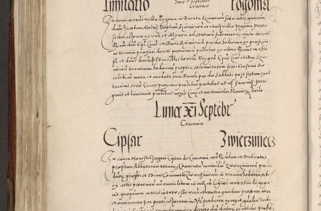 Zdjęcie nr 577 dla obiektu archiwalnego: Acta actorum, constitutionum, obligationum, resignationum, quietationum tempore R. D. Petr Myszkowski, episcopi Cracoviensis, qui post mortem R. D. Francisci Krasiński, episcopi Cracoviensis solius Dei optimi maximi benignitate, Serenissimi Stephani regis Poloniase favore et clementia ex Plocensi ad Cracoviensem auctoritate Ssmi Gregorii XIII successit ab anno 1577 mense Novembri ad annum 1591 mensem Aprilem successive acticatorum.