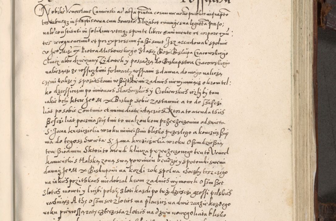 Zdjęcie nr 578 dla obiektu archiwalnego: Acta actorum, constitutionum, obligationum, resignationum, quietationum tempore R. D. Petr Myszkowski, episcopi Cracoviensis, qui post mortem R. D. Francisci Krasiński, episcopi Cracoviensis solius Dei optimi maximi benignitate, Serenissimi Stephani regis Poloniase favore et clementia ex Plocensi ad Cracoviensem auctoritate Ssmi Gregorii XIII successit ab anno 1577 mense Novembri ad annum 1591 mensem Aprilem successive acticatorum.