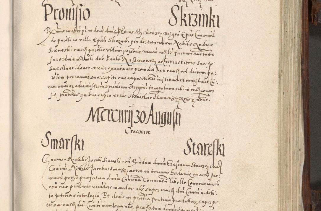 Zdjęcie nr 572 dla obiektu archiwalnego: Acta actorum, constitutionum, obligationum, resignationum, quietationum tempore R. D. Petr Myszkowski, episcopi Cracoviensis, qui post mortem R. D. Francisci Krasiński, episcopi Cracoviensis solius Dei optimi maximi benignitate, Serenissimi Stephani regis Poloniase favore et clementia ex Plocensi ad Cracoviensem auctoritate Ssmi Gregorii XIII successit ab anno 1577 mense Novembri ad annum 1591 mensem Aprilem successive acticatorum.