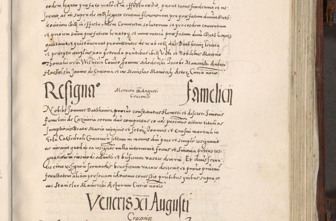 Zdjęcie nr 560 dla obiektu archiwalnego: Acta actorum, constitutionum, obligationum, resignationum, quietationum tempore R. D. Petr Myszkowski, episcopi Cracoviensis, qui post mortem R. D. Francisci Krasiński, episcopi Cracoviensis solius Dei optimi maximi benignitate, Serenissimi Stephani regis Poloniase favore et clementia ex Plocensi ad Cracoviensem auctoritate Ssmi Gregorii XIII successit ab anno 1577 mense Novembri ad annum 1591 mensem Aprilem successive acticatorum.