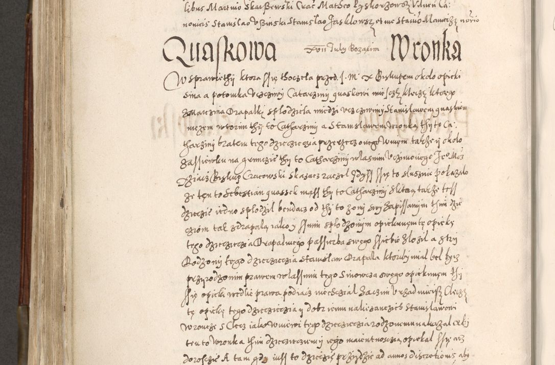 Zdjęcie nr 555 dla obiektu archiwalnego: Acta actorum, constitutionum, obligationum, resignationum, quietationum tempore R. D. Petr Myszkowski, episcopi Cracoviensis, qui post mortem R. D. Francisci Krasiński, episcopi Cracoviensis solius Dei optimi maximi benignitate, Serenissimi Stephani regis Poloniase favore et clementia ex Plocensi ad Cracoviensem auctoritate Ssmi Gregorii XIII successit ab anno 1577 mense Novembri ad annum 1591 mensem Aprilem successive acticatorum.