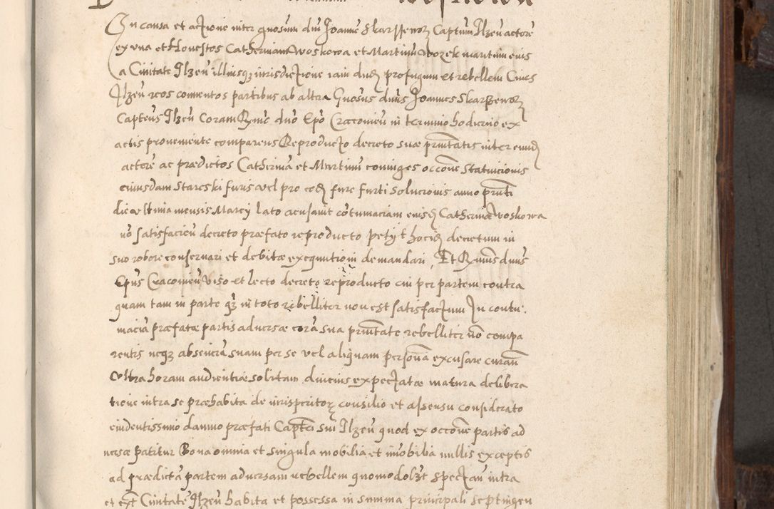 Zdjęcie nr 550 dla obiektu archiwalnego: Acta actorum, constitutionum, obligationum, resignationum, quietationum tempore R. D. Petr Myszkowski, episcopi Cracoviensis, qui post mortem R. D. Francisci Krasiński, episcopi Cracoviensis solius Dei optimi maximi benignitate, Serenissimi Stephani regis Poloniase favore et clementia ex Plocensi ad Cracoviensem auctoritate Ssmi Gregorii XIII successit ab anno 1577 mense Novembri ad annum 1591 mensem Aprilem successive acticatorum.