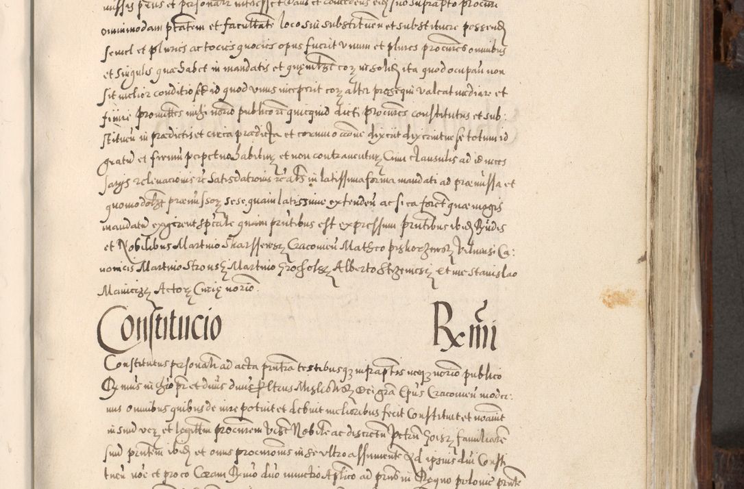 Zdjęcie nr 526 dla obiektu archiwalnego: Acta actorum, constitutionum, obligationum, resignationum, quietationum tempore R. D. Petr Myszkowski, episcopi Cracoviensis, qui post mortem R. D. Francisci Krasiński, episcopi Cracoviensis solius Dei optimi maximi benignitate, Serenissimi Stephani regis Poloniase favore et clementia ex Plocensi ad Cracoviensem auctoritate Ssmi Gregorii XIII successit ab anno 1577 mense Novembri ad annum 1591 mensem Aprilem successive acticatorum.