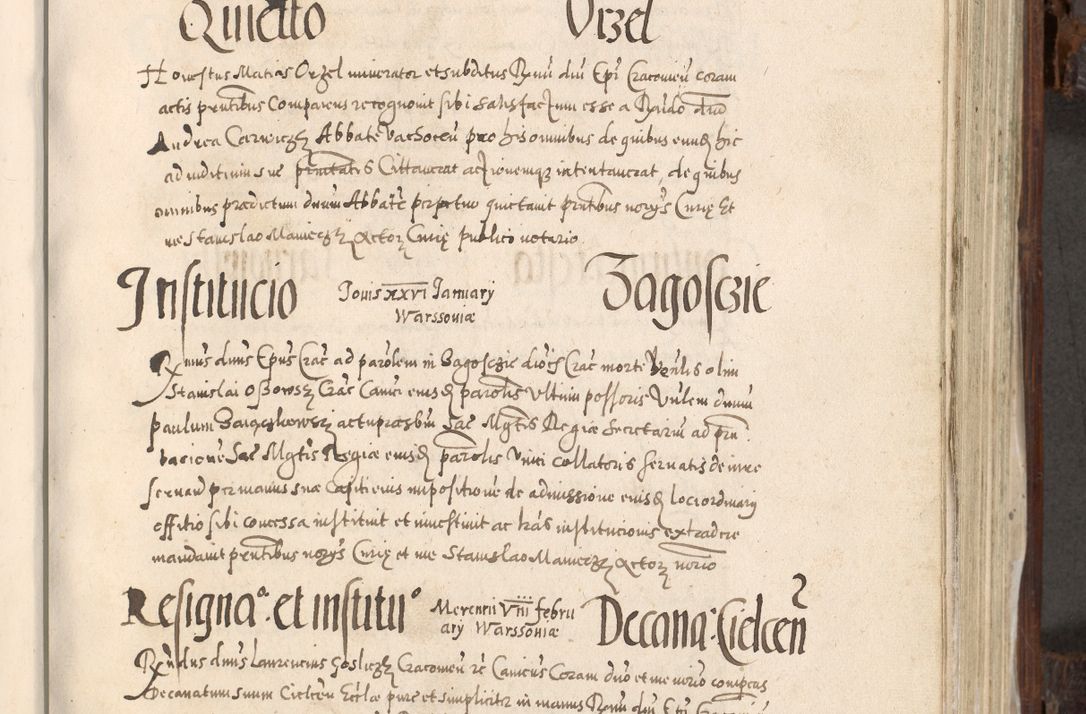 Zdjęcie nr 522 dla obiektu archiwalnego: Acta actorum, constitutionum, obligationum, resignationum, quietationum tempore R. D. Petr Myszkowski, episcopi Cracoviensis, qui post mortem R. D. Francisci Krasiński, episcopi Cracoviensis solius Dei optimi maximi benignitate, Serenissimi Stephani regis Poloniase favore et clementia ex Plocensi ad Cracoviensem auctoritate Ssmi Gregorii XIII successit ab anno 1577 mense Novembri ad annum 1591 mensem Aprilem successive acticatorum.
