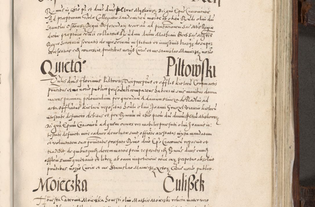 Zdjęcie nr 506 dla obiektu archiwalnego: Acta actorum, constitutionum, obligationum, resignationum, quietationum tempore R. D. Petr Myszkowski, episcopi Cracoviensis, qui post mortem R. D. Francisci Krasiński, episcopi Cracoviensis solius Dei optimi maximi benignitate, Serenissimi Stephani regis Poloniase favore et clementia ex Plocensi ad Cracoviensem auctoritate Ssmi Gregorii XIII successit ab anno 1577 mense Novembri ad annum 1591 mensem Aprilem successive acticatorum.