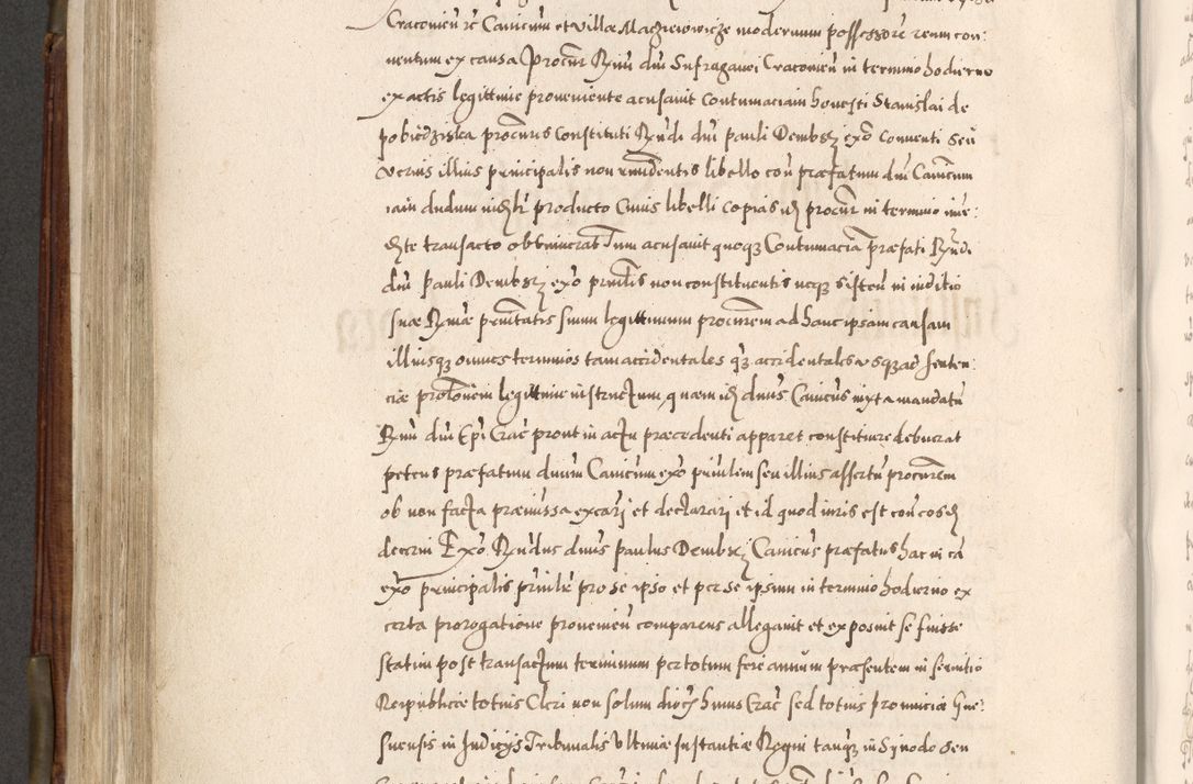 Zdjęcie nr 483 dla obiektu archiwalnego: Acta actorum, constitutionum, obligationum, resignationum, quietationum tempore R. D. Petr Myszkowski, episcopi Cracoviensis, qui post mortem R. D. Francisci Krasiński, episcopi Cracoviensis solius Dei optimi maximi benignitate, Serenissimi Stephani regis Poloniase favore et clementia ex Plocensi ad Cracoviensem auctoritate Ssmi Gregorii XIII successit ab anno 1577 mense Novembri ad annum 1591 mensem Aprilem successive acticatorum.