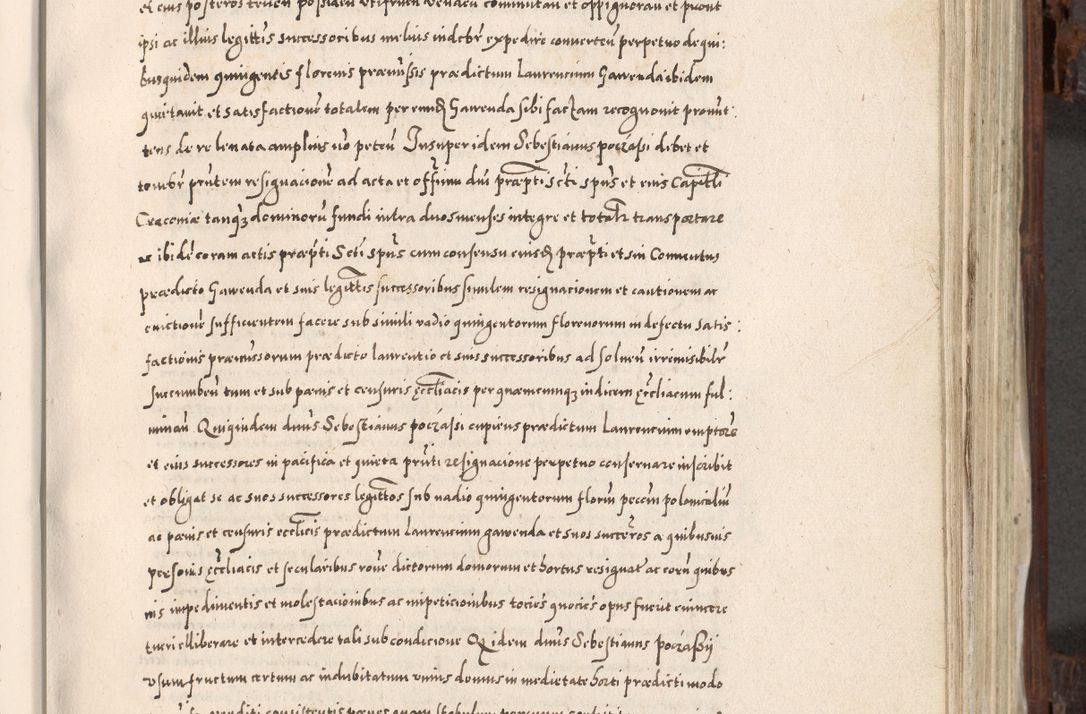 Zdjęcie nr 458 dla obiektu archiwalnego: Acta actorum, constitutionum, obligationum, resignationum, quietationum tempore R. D. Petr Myszkowski, episcopi Cracoviensis, qui post mortem R. D. Francisci Krasiński, episcopi Cracoviensis solius Dei optimi maximi benignitate, Serenissimi Stephani regis Poloniase favore et clementia ex Plocensi ad Cracoviensem auctoritate Ssmi Gregorii XIII successit ab anno 1577 mense Novembri ad annum 1591 mensem Aprilem successive acticatorum.