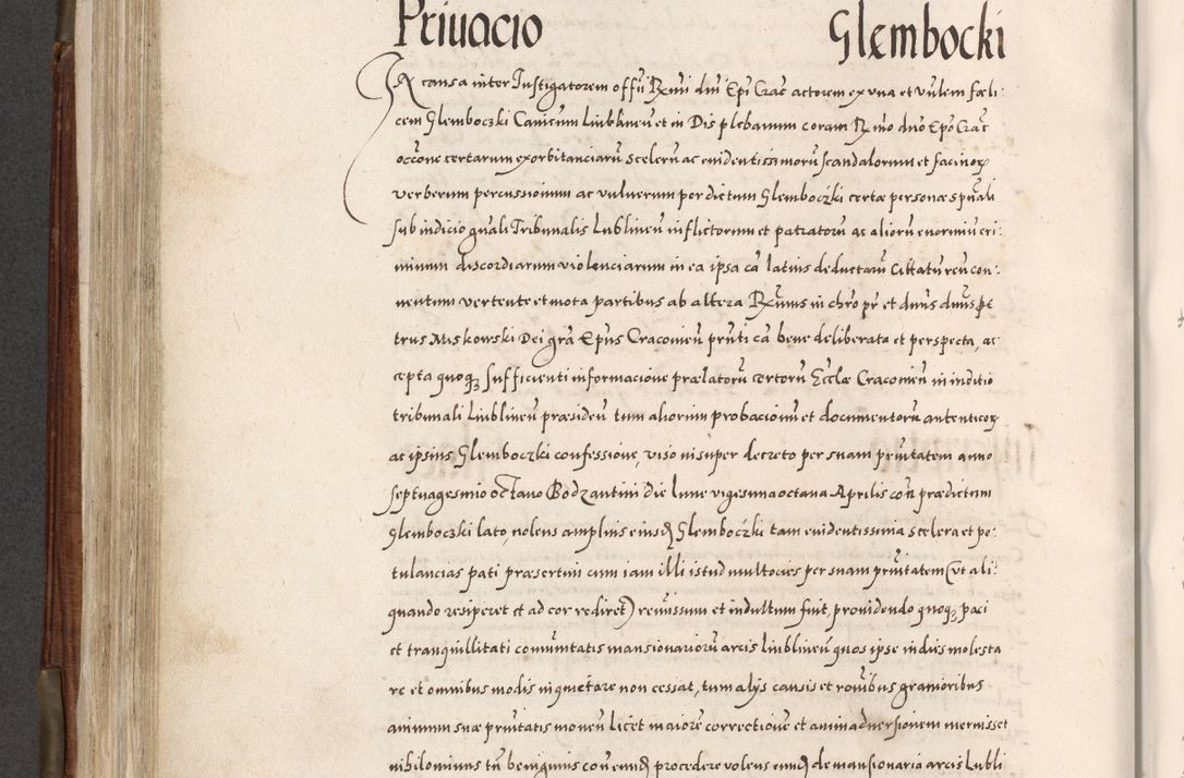 Zdjęcie nr 455 dla obiektu archiwalnego: Acta actorum, constitutionum, obligationum, resignationum, quietationum tempore R. D. Petr Myszkowski, episcopi Cracoviensis, qui post mortem R. D. Francisci Krasiński, episcopi Cracoviensis solius Dei optimi maximi benignitate, Serenissimi Stephani regis Poloniase favore et clementia ex Plocensi ad Cracoviensem auctoritate Ssmi Gregorii XIII successit ab anno 1577 mense Novembri ad annum 1591 mensem Aprilem successive acticatorum.