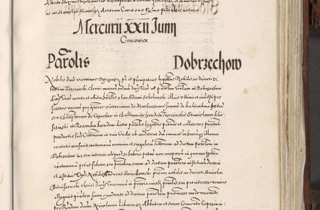 Zdjęcie nr 442 dla obiektu archiwalnego: Acta actorum, constitutionum, obligationum, resignationum, quietationum tempore R. D. Petr Myszkowski, episcopi Cracoviensis, qui post mortem R. D. Francisci Krasiński, episcopi Cracoviensis solius Dei optimi maximi benignitate, Serenissimi Stephani regis Poloniase favore et clementia ex Plocensi ad Cracoviensem auctoritate Ssmi Gregorii XIII successit ab anno 1577 mense Novembri ad annum 1591 mensem Aprilem successive acticatorum.