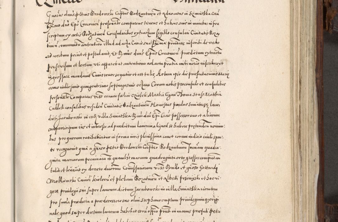 Zdjęcie nr 430 dla obiektu archiwalnego: Acta actorum, constitutionum, obligationum, resignationum, quietationum tempore R. D. Petr Myszkowski, episcopi Cracoviensis, qui post mortem R. D. Francisci Krasiński, episcopi Cracoviensis solius Dei optimi maximi benignitate, Serenissimi Stephani regis Poloniase favore et clementia ex Plocensi ad Cracoviensem auctoritate Ssmi Gregorii XIII successit ab anno 1577 mense Novembri ad annum 1591 mensem Aprilem successive acticatorum.
