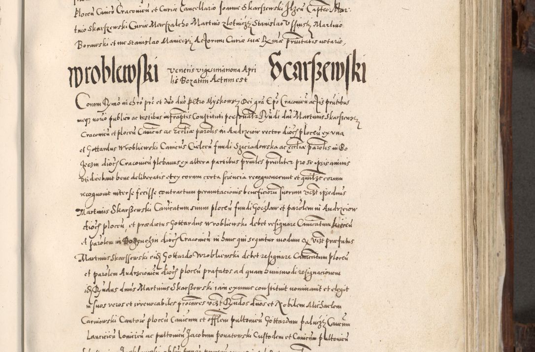 Zdjęcie nr 428 dla obiektu archiwalnego: Acta actorum, constitutionum, obligationum, resignationum, quietationum tempore R. D. Petr Myszkowski, episcopi Cracoviensis, qui post mortem R. D. Francisci Krasiński, episcopi Cracoviensis solius Dei optimi maximi benignitate, Serenissimi Stephani regis Poloniase favore et clementia ex Plocensi ad Cracoviensem auctoritate Ssmi Gregorii XIII successit ab anno 1577 mense Novembri ad annum 1591 mensem Aprilem successive acticatorum.