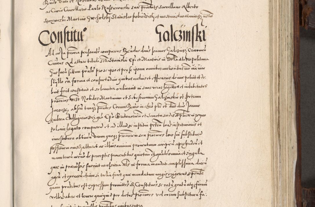 Zdjęcie nr 422 dla obiektu archiwalnego: Acta actorum, constitutionum, obligationum, resignationum, quietationum tempore R. D. Petr Myszkowski, episcopi Cracoviensis, qui post mortem R. D. Francisci Krasiński, episcopi Cracoviensis solius Dei optimi maximi benignitate, Serenissimi Stephani regis Poloniase favore et clementia ex Plocensi ad Cracoviensem auctoritate Ssmi Gregorii XIII successit ab anno 1577 mense Novembri ad annum 1591 mensem Aprilem successive acticatorum.