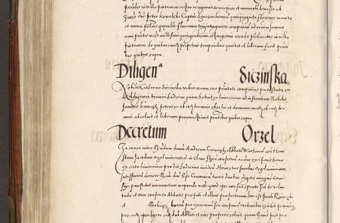 Zdjęcie nr 417 dla obiektu archiwalnego: Acta actorum, constitutionum, obligationum, resignationum, quietationum tempore R. D. Petr Myszkowski, episcopi Cracoviensis, qui post mortem R. D. Francisci Krasiński, episcopi Cracoviensis solius Dei optimi maximi benignitate, Serenissimi Stephani regis Poloniase favore et clementia ex Plocensi ad Cracoviensem auctoritate Ssmi Gregorii XIII successit ab anno 1577 mense Novembri ad annum 1591 mensem Aprilem successive acticatorum.