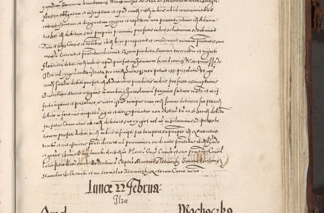 Zdjęcie nr 408 dla obiektu archiwalnego: Acta actorum, constitutionum, obligationum, resignationum, quietationum tempore R. D. Petr Myszkowski, episcopi Cracoviensis, qui post mortem R. D. Francisci Krasiński, episcopi Cracoviensis solius Dei optimi maximi benignitate, Serenissimi Stephani regis Poloniase favore et clementia ex Plocensi ad Cracoviensem auctoritate Ssmi Gregorii XIII successit ab anno 1577 mense Novembri ad annum 1591 mensem Aprilem successive acticatorum.