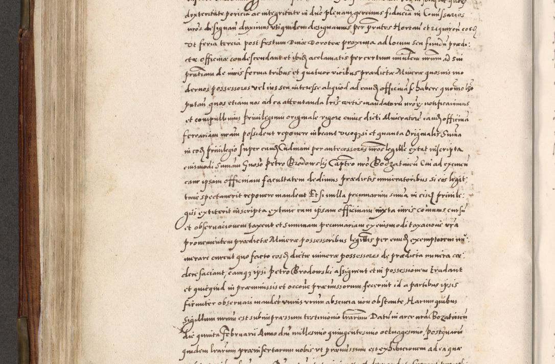 Zdjęcie nr 403 dla obiektu archiwalnego: Acta actorum, constitutionum, obligationum, resignationum, quietationum tempore R. D. Petr Myszkowski, episcopi Cracoviensis, qui post mortem R. D. Francisci Krasiński, episcopi Cracoviensis solius Dei optimi maximi benignitate, Serenissimi Stephani regis Poloniase favore et clementia ex Plocensi ad Cracoviensem auctoritate Ssmi Gregorii XIII successit ab anno 1577 mense Novembri ad annum 1591 mensem Aprilem successive acticatorum.