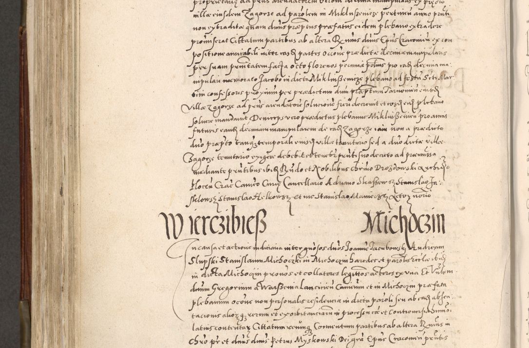 Zdjęcie nr 593 dla obiektu archiwalnego: Acta actorum, constitutionum, obligationum, resignationum, quietationum tempore R. D. Petr Myszkowski, episcopi Cracoviensis, qui post mortem R. D. Francisci Krasiński, episcopi Cracoviensis solius Dei optimi maximi benignitate, Serenissimi Stephani regis Poloniase favore et clementia ex Plocensi ad Cracoviensem auctoritate Ssmi Gregorii XIII successit ab anno 1577 mense Novembri ad annum 1591 mensem Aprilem successive acticatorum.