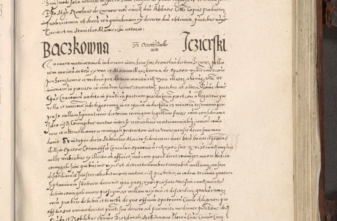 Zdjęcie nr 592 dla obiektu archiwalnego: Acta actorum, constitutionum, obligationum, resignationum, quietationum tempore R. D. Petr Myszkowski, episcopi Cracoviensis, qui post mortem R. D. Francisci Krasiński, episcopi Cracoviensis solius Dei optimi maximi benignitate, Serenissimi Stephani regis Poloniase favore et clementia ex Plocensi ad Cracoviensem auctoritate Ssmi Gregorii XIII successit ab anno 1577 mense Novembri ad annum 1591 mensem Aprilem successive acticatorum.