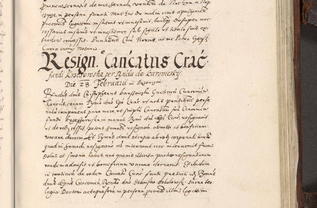 Zdjęcie nr 778 dla obiektu archiwalnego: Acta actorum, constitutionum, obligationum, resignationum, quietationum tempore R. D. Petr Myszkowski, episcopi Cracoviensis, qui post mortem R. D. Francisci Krasiński, episcopi Cracoviensis solius Dei optimi maximi benignitate, Serenissimi Stephani regis Poloniase favore et clementia ex Plocensi ad Cracoviensem auctoritate Ssmi Gregorii XIII successit ab anno 1577 mense Novembri ad annum 1591 mensem Aprilem successive acticatorum.