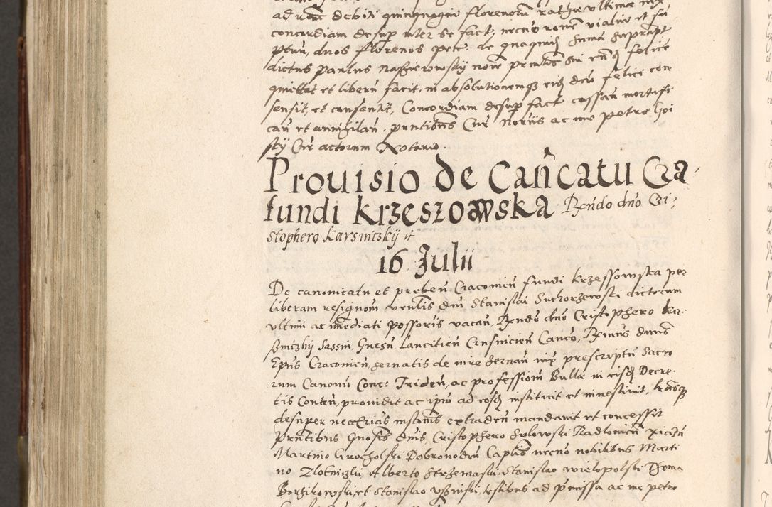 Zdjęcie nr 759 dla obiektu archiwalnego: Acta actorum, constitutionum, obligationum, resignationum, quietationum tempore R. D. Petr Myszkowski, episcopi Cracoviensis, qui post mortem R. D. Francisci Krasiński, episcopi Cracoviensis solius Dei optimi maximi benignitate, Serenissimi Stephani regis Poloniase favore et clementia ex Plocensi ad Cracoviensem auctoritate Ssmi Gregorii XIII successit ab anno 1577 mense Novembri ad annum 1591 mensem Aprilem successive acticatorum.