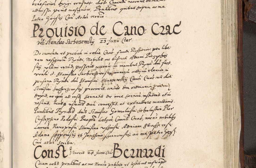 Zdjęcie nr 754 dla obiektu archiwalnego: Acta actorum, constitutionum, obligationum, resignationum, quietationum tempore R. D. Petr Myszkowski, episcopi Cracoviensis, qui post mortem R. D. Francisci Krasiński, episcopi Cracoviensis solius Dei optimi maximi benignitate, Serenissimi Stephani regis Poloniase favore et clementia ex Plocensi ad Cracoviensem auctoritate Ssmi Gregorii XIII successit ab anno 1577 mense Novembri ad annum 1591 mensem Aprilem successive acticatorum.