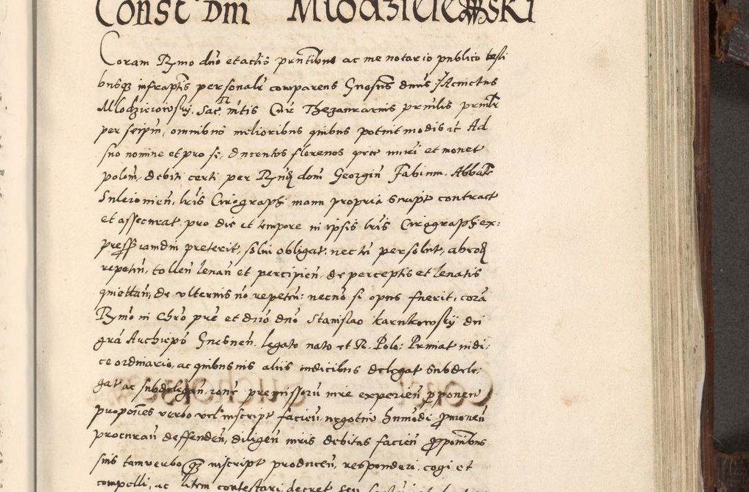 Zdjęcie nr 752 dla obiektu archiwalnego: Acta actorum, constitutionum, obligationum, resignationum, quietationum tempore R. D. Petr Myszkowski, episcopi Cracoviensis, qui post mortem R. D. Francisci Krasiński, episcopi Cracoviensis solius Dei optimi maximi benignitate, Serenissimi Stephani regis Poloniase favore et clementia ex Plocensi ad Cracoviensem auctoritate Ssmi Gregorii XIII successit ab anno 1577 mense Novembri ad annum 1591 mensem Aprilem successive acticatorum.