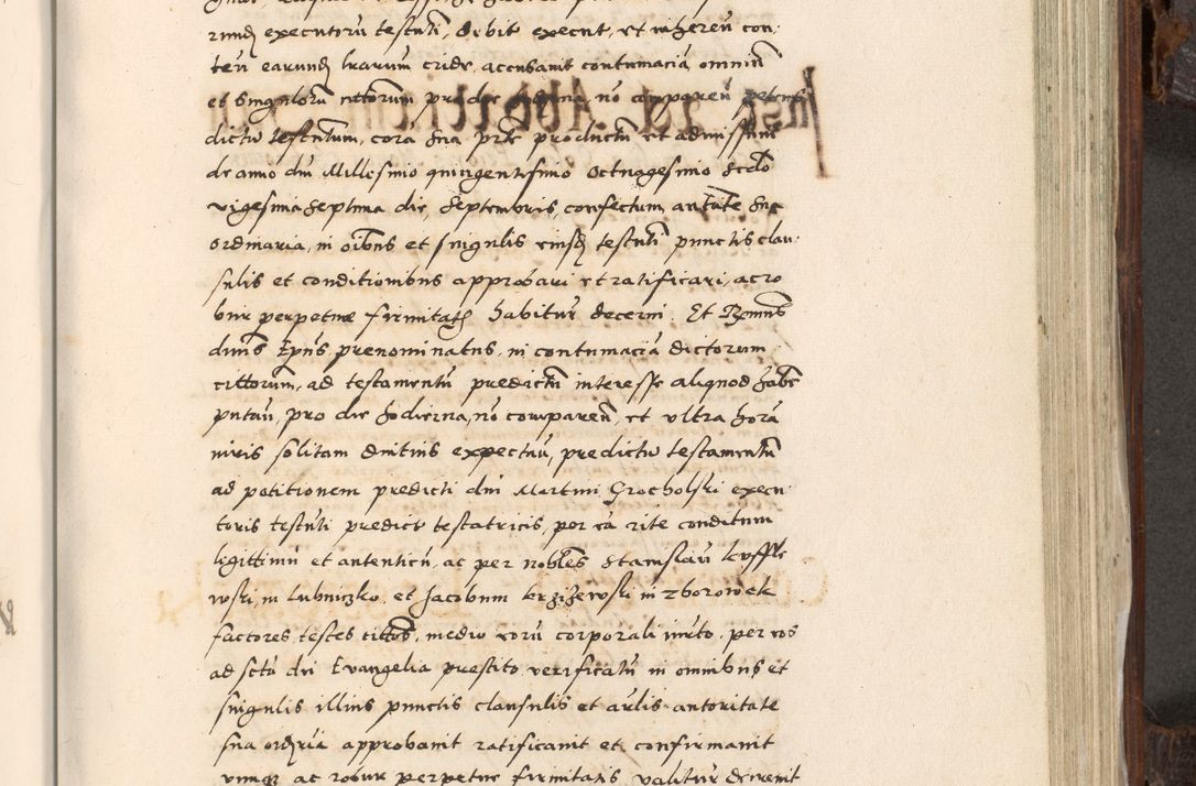 Zdjęcie nr 726 dla obiektu archiwalnego: Acta actorum, constitutionum, obligationum, resignationum, quietationum tempore R. D. Petr Myszkowski, episcopi Cracoviensis, qui post mortem R. D. Francisci Krasiński, episcopi Cracoviensis solius Dei optimi maximi benignitate, Serenissimi Stephani regis Poloniase favore et clementia ex Plocensi ad Cracoviensem auctoritate Ssmi Gregorii XIII successit ab anno 1577 mense Novembri ad annum 1591 mensem Aprilem successive acticatorum.