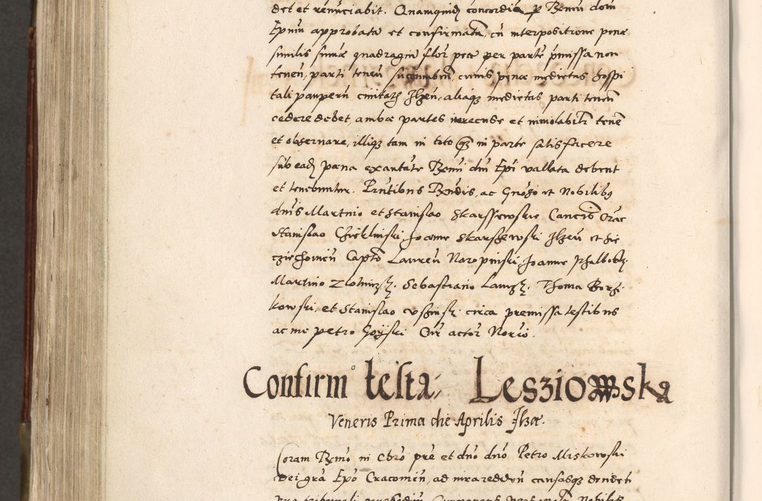 Zdjęcie nr 725 dla obiektu archiwalnego: Acta actorum, constitutionum, obligationum, resignationum, quietationum tempore R. D. Petr Myszkowski, episcopi Cracoviensis, qui post mortem R. D. Francisci Krasiński, episcopi Cracoviensis solius Dei optimi maximi benignitate, Serenissimi Stephani regis Poloniase favore et clementia ex Plocensi ad Cracoviensem auctoritate Ssmi Gregorii XIII successit ab anno 1577 mense Novembri ad annum 1591 mensem Aprilem successive acticatorum.