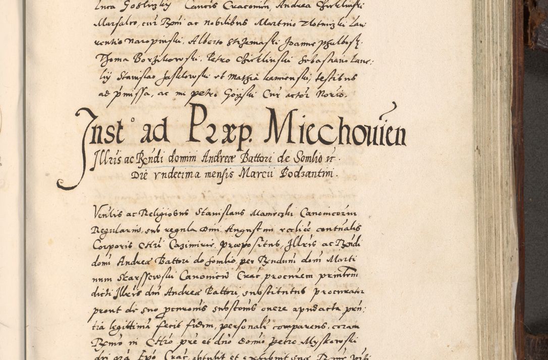 Zdjęcie nr 720 dla obiektu archiwalnego: Acta actorum, constitutionum, obligationum, resignationum, quietationum tempore R. D. Petr Myszkowski, episcopi Cracoviensis, qui post mortem R. D. Francisci Krasiński, episcopi Cracoviensis solius Dei optimi maximi benignitate, Serenissimi Stephani regis Poloniase favore et clementia ex Plocensi ad Cracoviensem auctoritate Ssmi Gregorii XIII successit ab anno 1577 mense Novembri ad annum 1591 mensem Aprilem successive acticatorum.