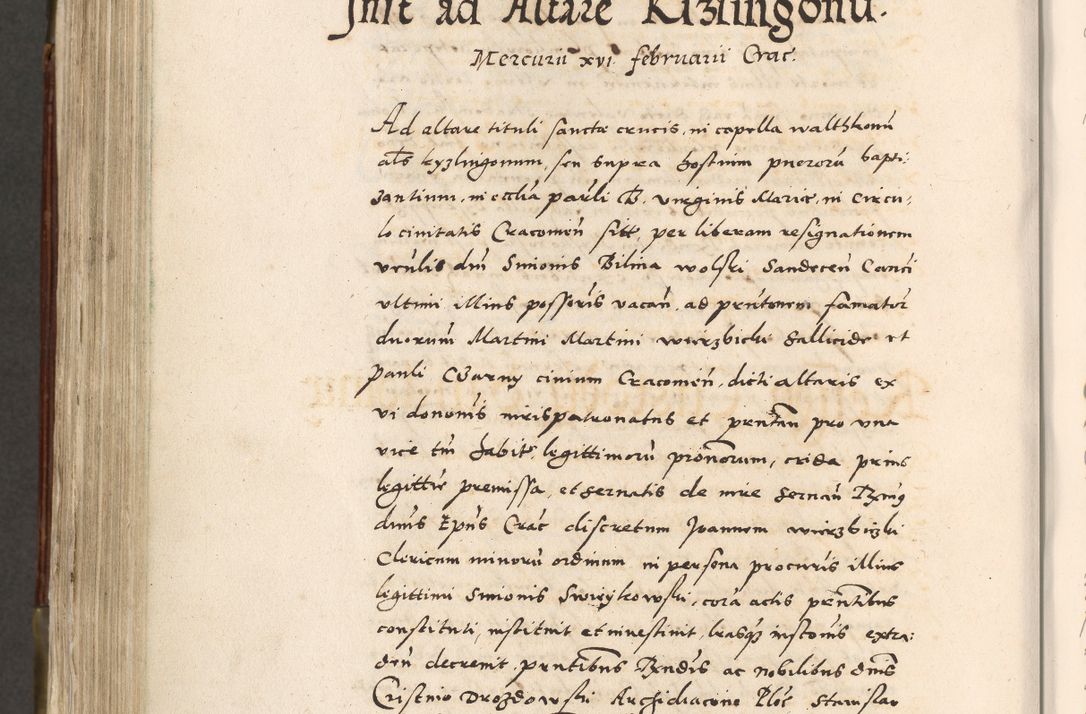 Zdjęcie nr 709 dla obiektu archiwalnego: Acta actorum, constitutionum, obligationum, resignationum, quietationum tempore R. D. Petr Myszkowski, episcopi Cracoviensis, qui post mortem R. D. Francisci Krasiński, episcopi Cracoviensis solius Dei optimi maximi benignitate, Serenissimi Stephani regis Poloniase favore et clementia ex Plocensi ad Cracoviensem auctoritate Ssmi Gregorii XIII successit ab anno 1577 mense Novembri ad annum 1591 mensem Aprilem successive acticatorum.