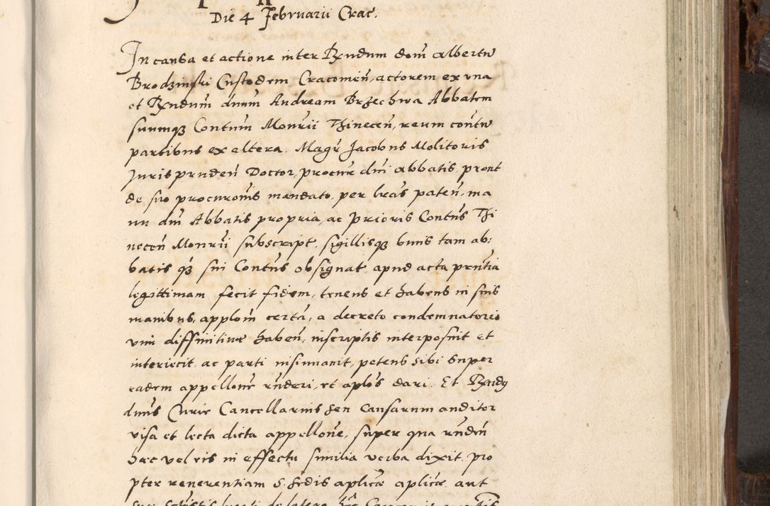 Zdjęcie nr 700 dla obiektu archiwalnego: Acta actorum, constitutionum, obligationum, resignationum, quietationum tempore R. D. Petr Myszkowski, episcopi Cracoviensis, qui post mortem R. D. Francisci Krasiński, episcopi Cracoviensis solius Dei optimi maximi benignitate, Serenissimi Stephani regis Poloniase favore et clementia ex Plocensi ad Cracoviensem auctoritate Ssmi Gregorii XIII successit ab anno 1577 mense Novembri ad annum 1591 mensem Aprilem successive acticatorum.